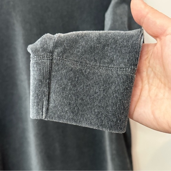 J. Jill Corded Velvet Long Sleeve Mock Neck Stretch Dress, Size S, Gray - Picture 4 of 7